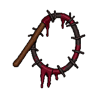 barbed wire whip  dripping dark ichor