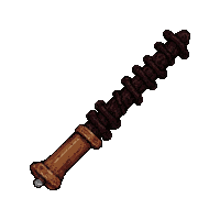 barbed wire whip  leather wrapped hilt