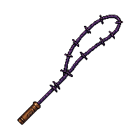 barbed wire whip  pristine but sinister