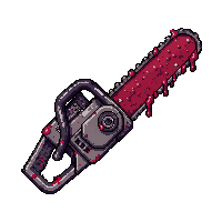 bloodstained chainsaw  dripping dark ichor