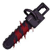 bloodstained chainsaw  ghostly translucent