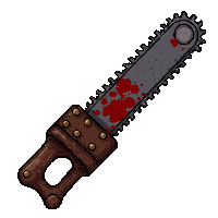 bloodstained chainsaw  leather wrapped hilt