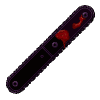 bloodstained chainsaw  pristine but sinister