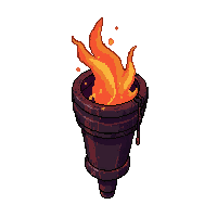 Torch Burning Rag  Dripping Dark Ichor — free pixel art sprite from the Runner Horror Weapons collection, transparent PNG