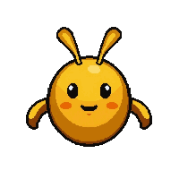 amber wasp  cute chibi style