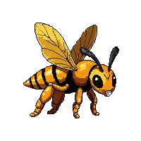 amber wasp  pinned specimen