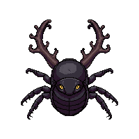 black stag beetle  realistic detailed