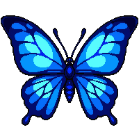 blue morpho butterfly  glowing magical