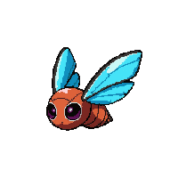 crystal ice moth  flying wings spread