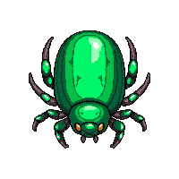 emerald jewel beetle  glowing magical