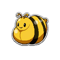 golden honeybee  baby larva form