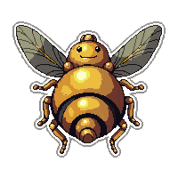 Yellow Firefly Glowing Enchanted Sparkle — free pixel art sprite from the Runner Insects collection, transparent PNG