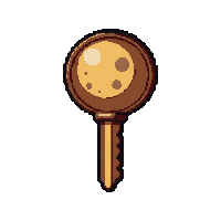 Bone Key  With Moon Bow — free pixel art sprite from Runner Keys