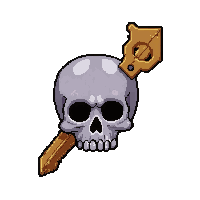 Bone Key  With Skull Bow — free pixel art sprite from Runner Keys