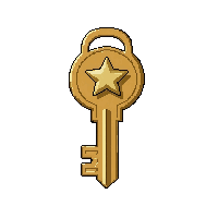 Bone Key  With Star Bow — free pixel art sprite from Runner Keys