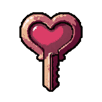 heart shaped bow key with gear bow