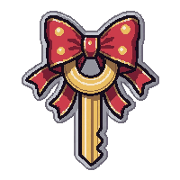 heart shaped bow key with moon bow