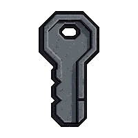 iron prison key covered in dust