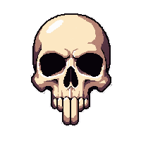 modern card key with skull bow