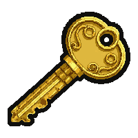 ornate gold key polished shiny