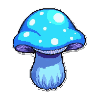 blue glowing bioluminescent  freshly picked