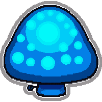 blue glowing bioluminescent  growing on log