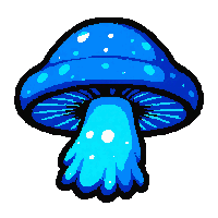 blue glowing bioluminescent  magical aura glow