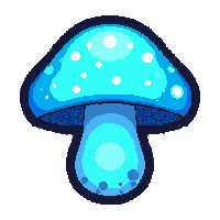 blue glowing bioluminescent  rare legendary