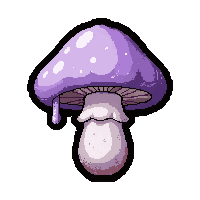 crystal transparent mushroom  poisonous dripping