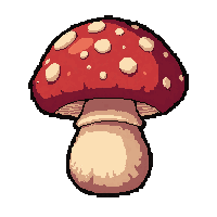 crystal transparent mushroom  sprouting spores