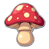 giant oversized mushroom  enchanted sparkle