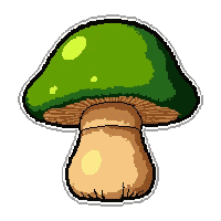 green mossy cap  freshly picked