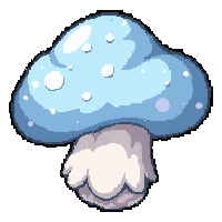 ice frost mushroom  enchanted sparkle