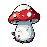 ice frost mushroom  growing on log