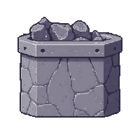 Concrete Barrier  Ancient Weathered — free pixel art sprite from Runner Obstacles