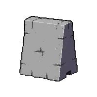 Concrete Barrier  Newly Built Clean — free pixel art sprite from Runner Obstacles