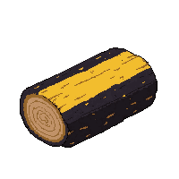 Fallen Log  Danger Striped Yellow And Black — free pixel art sprite from Runner Obstacles