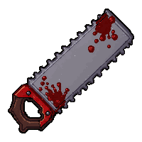 metal saw blade  blood spattered