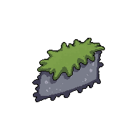 metal saw blade  moss covered