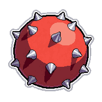 rolling spiked ball  newly built clean