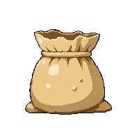 sandbag  broken half cracked