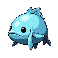 anglerfish glowing  arctic ice blue