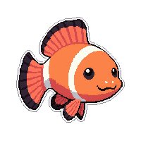 clownfish coral  coral reef colored