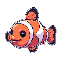 clownfish coral  tropical bright neon