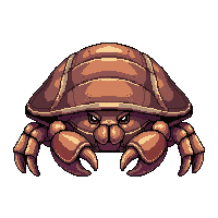 crab hermit shell  armored shell plated