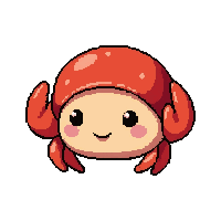 crab hermit shell  cute chibi baby