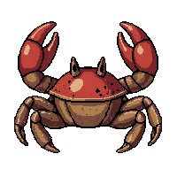 crab hermit shell  fierce predator pose