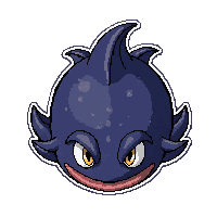 Pufferfish Spiky Deep Sea Dark — free pixel art sprite from the Runner Ocean Creatures collection, transparent PNG
