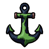 anchor rusty heavy  barnacle encrusted