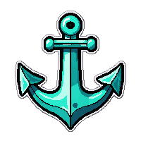 anchor rusty heavy  crystal clear gem